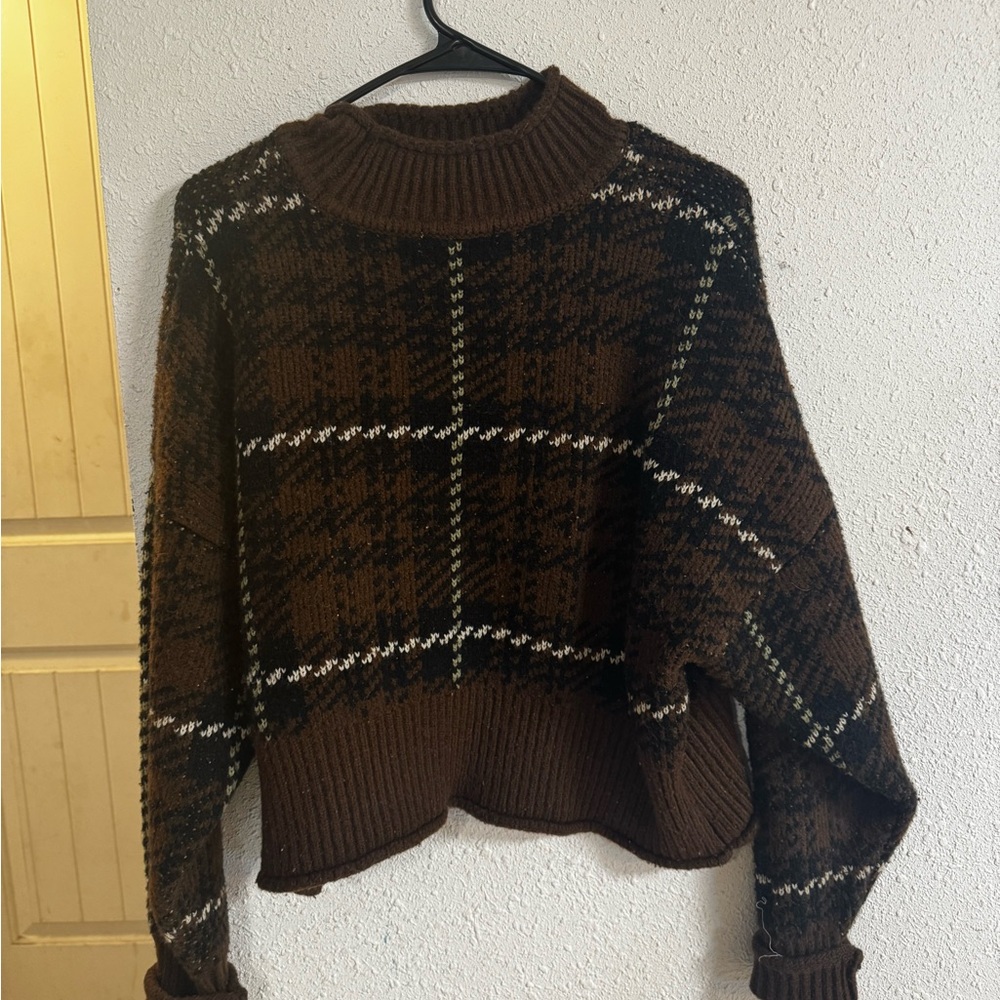 Plaid Brown Sweater